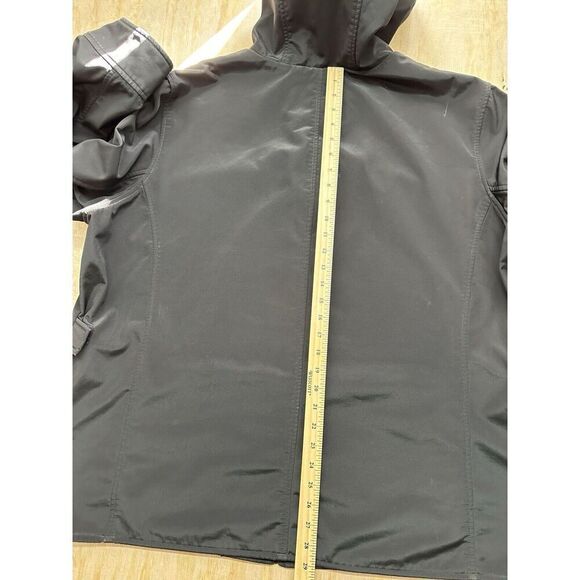 Avenue Womens Jacket Parka Black 26/28 Hooded Zip Snap Up Pockets Insulated Coat - Picture 4 of 6